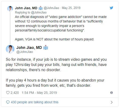 A doctor explains gaming disorder