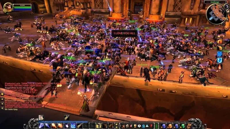 Massive gathering in World of Warcraft