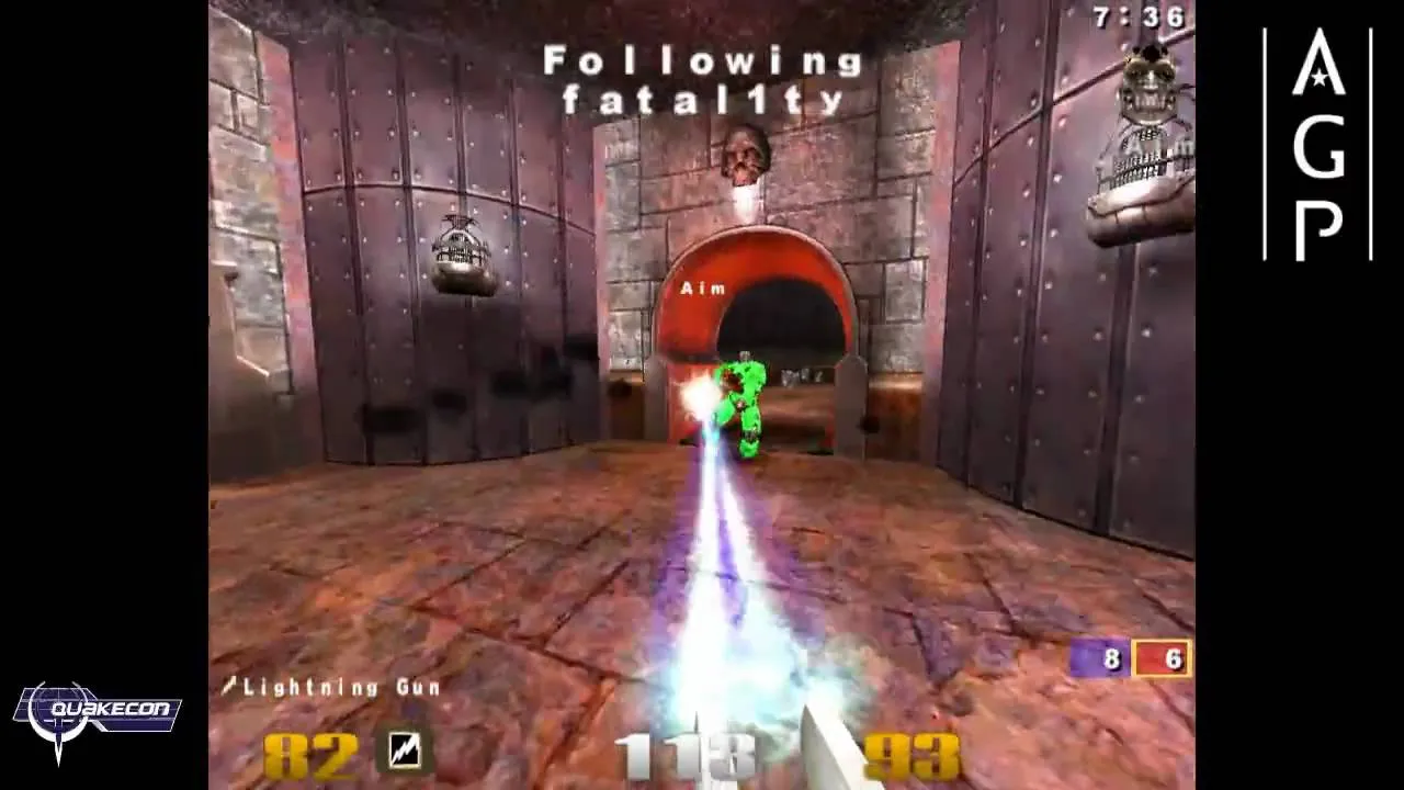 Play video: A top-tier Quake match (Fatal1ty vs AIM @ QuakeCon 2002)